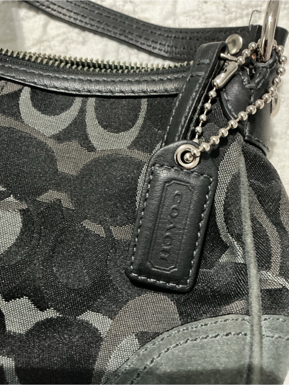 Coach Chelsea Demi Black Signature Jacquard Shoulder Bag - Picture 6 of 8